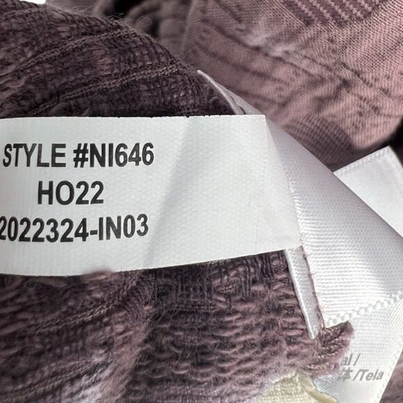 Madewell NWT Floral Quilted Puff Sleeve Mini Dress Purple Fig Multi Jacquard  L - Picture 13 of 13